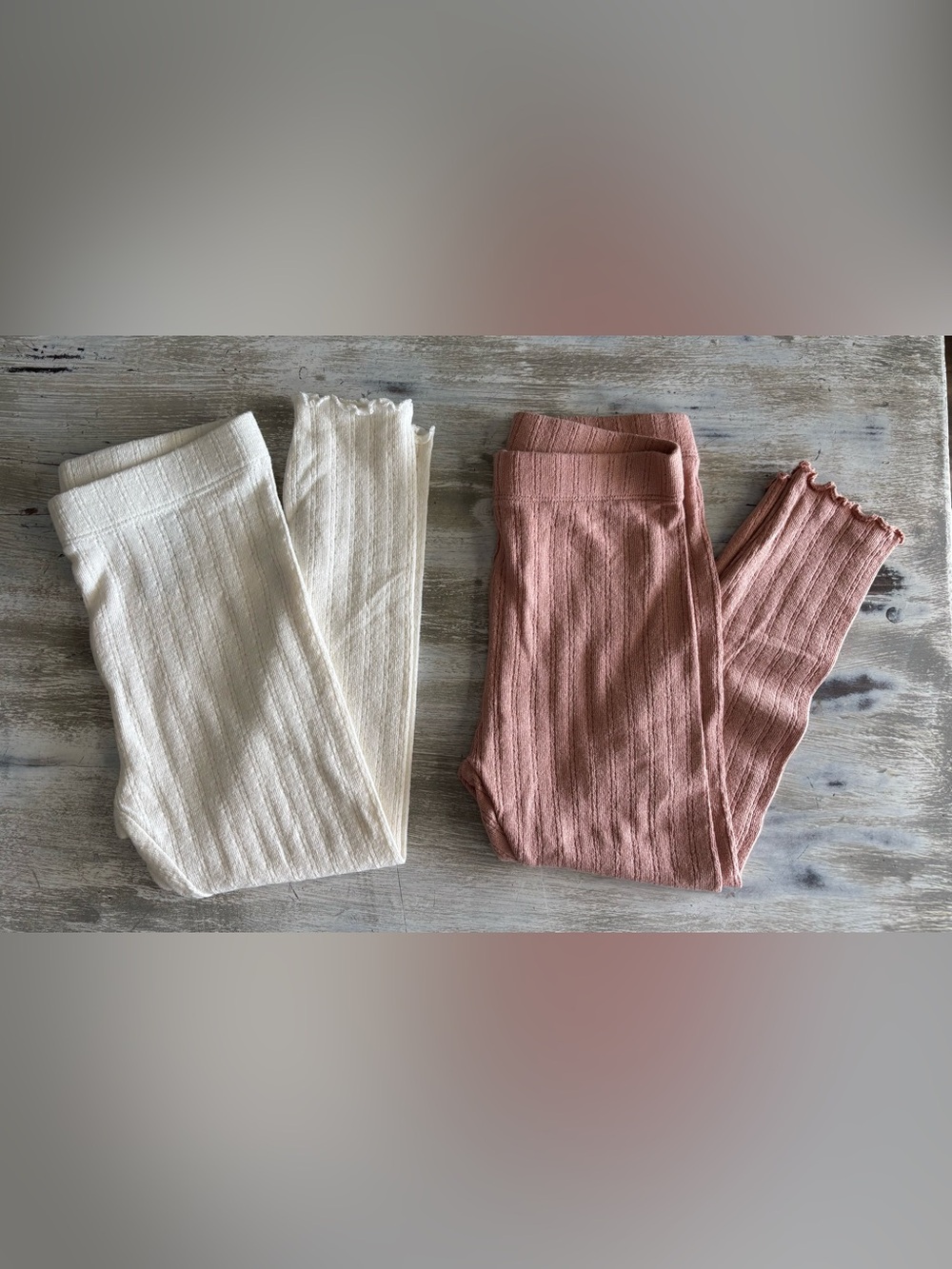 NWOT Little Co. by Lauren Conrad Toddler Girl Lettuce Edge Leggings